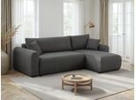 Ecksofa OTTO HOME "JONAA Feinstruktur L-Form, 241cm. OTTO. Verlässliche Qualität", grau (anthrazit), B:241cm H:79cm T:52cm, Sofas, Ecksofa, Tonnentaschen-Federkern, Bettkasten, Schlafsofa (133/200)