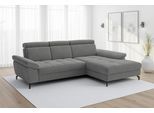 Ecksofa SIT & MORE "Vanity L-Form, B: 264 cm, mit Sitz-, Kopf- und Armteilverstellung", grau (anthrazit), B:264cm H:84cm T:181cm, 100% Polyester, Sofas, Ecksofa, Couch optional mit Schlaffunktion & Bettkasten