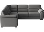 Ecksofa SIT & MORE "Montego L-Form, B: 256 cm, große Stoffauswahl, Komfortsitzhöhe 46 cm", grau, B:255cm H:88cm T:225cm, Luxus-Microfaser (90% Polyester, 10% Polyamid);Struktur (100% Polyester);Luxus-Microfaser ALTARA NUBUCK (100% Polyester), Sofas, Ecksofa, optional Schlaffunktion und Schubkasten mit Stauraum