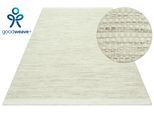 Teppich OTTO HOME "Lirra, mit hohem Wollanteil, Wolle-Baumwoll-Mix", beige (creme), B:60cm H:6mm L:90cm, Baumwolle, Kunstfaser, Wolle, Teppiche, Teppich, zeitloses Design, Webstruktur, Wohnzimmer, Schlafzimmer, Esszimmer