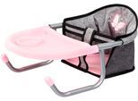 Puppenmöbel BAYER "Puppen-Tischsitz grau/rosa", rosa (grau, rosa schmetterling), Puppenmöbel, KinderB:23cm H:12cm T:37cm, Puppenmöbel, B:23cm H:12cm T:37cm
