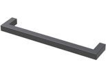 Griff SAPHIR "Quickset 945 Möbel-Griff kurz, Schwarz Matt, 17 cm breit, eckig", schwarz (schwarz matt), B:3,2cm H:1cm L:17cm, Aluminium, Griffe, Griff, Schrankgriff, Bohrabstand 160 mm, Aluminium