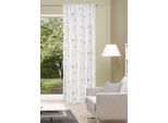 Vorhang HOME WOHNIDEEN "DANICA" Gr. 1, beige (natur), B:135cm H:245cm, Baumwolle, Polyester, Gardinen, Vorhang, Kombibandschal Dekostoff, bedruckt