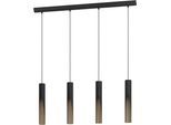 EGLO Hängeleuchte "BARBOTTO Pendellampe - Stahl, Holz - GU10 - 4X4,5W - IP20", schwarz (schwarz, braun), 4, H: 110cm, 1 Stk., Leuchten, Hängelampe, Deckenlampe, Wohnzimmer, Esszimmer, L92,5 x B6 x H110 cm, Hängeleuchte