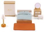 Puppenhausmöbel HAPE "Schlafzimmer", bunt, Puppenmöbel, Kinder, Holz, Puppenhausmöbel