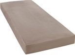 Spannbettlaken JANINE "ELASTIC 5002 Jersey Bettlaken mit Elasthan, 190 g/m²", grau (taupe), L:200cm, Jersey-Elasthan, Obermaterial: 95% Baumwolle, 5% Elasthan, Bettlaken, Spannbettlaken, für Matratzen bis 35 cm Höhe, 95% Baumwolle, hochwertig, langlebig