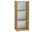 Germania , Weiß, Eichefarben , Glas, Holzwerkstoff , 2 Fächer , 50x120x37 cm , Made in Germany , Beimöbel erhältlich, stehend ,