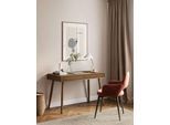 Schreibtisch WOODMAN "Carson, Computertisch, Home Office", braun (walnuss), B:120cm H:77,5cm T:60cm, Tische, Schreibtisch, Breite 120 cm, Schubladen mit Push-to Open, FSC