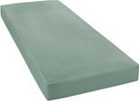 Spannbettlaken JANINE "ELASTIC 5002 Jersey Bettlaken mit Elasthan, 190 g/m²", grün (salbeigrün), L:200cm, Jersey-Elasthan, Obermaterial: 95% Baumwolle, 5% Elasthan, Bettlaken, Spannbettlaken, für Matratzen bis 35 cm Höhe, 95% Baumwolle, hochwertig, langlebig