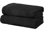 Handtücher OTTO HOME "Fenya, flauschig und weich, Premium Handtücher, Duschtücher, 550gr/m²", weiß (anthrazit), B:70cm L:140cm, Webfrottier, Obermaterial: 100% Baumwolle, Handtücher, Handtücher, mit Bordüre, Set, 100% Baumwolle, Hotel-Qualität, 5 Jahre Garantie