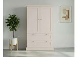 Kleiderschrank OTTO HOME "Binz, Wäscheschrank, Mehrzweckschrank, skandinavischer Landhausstil", beige (kaschmir beige), B:84cm H:130cm T:35cm, FSC-zertifizierter Holzwerkstoff, MDF, Schränke, Kleiderschrank, viele Stauraummöglichkeiten, Metallgriffe, Türen mit Rahmen/ Kassetten