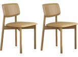 Esszimmerstuhl OTTO HOME "Grelia", beige, B:49cm H:78cm T:65cm, Massivholz, Stühle, Esszimmerstuhl, natürliche warme Eichenoptik, in zwei Farben, Sitzhöhe 46 cm