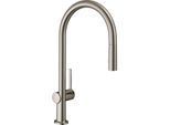 hansgrohe Talis M54 Spültischarmatur 72842800 mit Ausziehbrause, 2jet, Edelstahl Finish