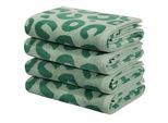 OTTO home "Anna Leopardenmuster, 4-tlg Handtuch-Set, 50x100cm, 100% Baumwolle" Handtücher, weich, saugstark, modern, Leo, Animal Print