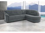 Ecksofa SIT & MORE "Savona L-Form, B: 267 cm, Couch mit Federkern, Komfortsitzhöhe 46 cm", grau (dunkelgrau), B:267cm H:90cm T:206cm, NaturLEDER (echtes Rindsleder) in Sitz und Rücken. Korpus in passendem Kunstleder SOFTLUX bezogen;Luxus-Microfaser (100% Polyester);Struktur ( 100% Polyester);Luxus-Microfaser ALTARA NUBUCK (100% Polyester), Sofas, Ecksofa, optional mit Schlaffunktion