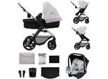 Kombi-Kinderwagen KINDERKRAFT "MOOV 2 3IN1", Baby, beige (moonlight grau), Stahl, Kinderwagen Kombi-Kinderwagen, mit EVA-Rädern