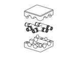 Uponor HK-Kreuzungsfitting 1070690 20 x 16 x 20 mm, mit Dämmbox
