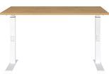 Schreibtisch GERMANIA "Downey", weiß (grandson, eiche, nachbildung, weiß, weiß, grandson, eiche, nachbildung), B:120cm H:91cm T:80cm, Tische, Schreibtisch, höhenverstellbar von 68-91 cm, verfügbar in verschiedenen Breiten