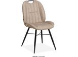 Esszimmerstuhl OMG DESIGN "Shelton", beige (sand, schwarz, sand), B:52,5cm H:91,5cm T:65cm, Polyester, Stühle, Esszimmerstuhl, Esszimmerstuhl, pflegeleichter Bezug, mit Handgriff
