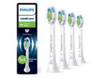 Aufsteckbürsten PHILIPS SONICARE "W2 Optimal White", weiß, Zahnbürstenköpfe, 4 Stk., Aufsteckbürsten, für weißere Zähne, für jedes Sonicare Handstück, Topseller