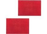 Platzset OTTO HOME "Meellon, 2 Stück, strukturiert, weiche und flexible Materialqualität" Gr. 1, rot (bordeaux), B:30cm L:45cm, Obermaterial: 100% Polyester, Platzsets, Platzset, 2er Set, verschiedene Größen, strukturiert, Esszimmer, Esstisch, Deko