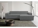 Ecksofa WERK2 "Trento 268 x 163 cm modern und bequem", grau, B:268cm H:70cm T:163cm, 100% Polyester, Sofas, Ecksofa, Chenille, L-Form, extra weiche und tiefe Sitzfläche