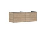 hansgrohe Xelu Q Waschtischunterschrank 54068700 1360x485x550mm, 2 Schubkästen, Eiche Natur, mattweiß