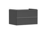 hansgrohe Xelu Q Waschtischunterschrank 54075000 780x485x550mm, 2 Schubkästen, diamantgrau matt, chrom