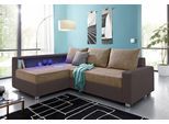 COLLECTION AB "Relax L-Form, B: 223 cm" Schlaffunktion, Bettkasten, Regal & 1 Zierkissen, optional Licht
