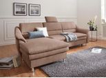 Ecksofa SIT & MORE "Cardoso L-Form", braun, B:264cm H:90cm T:162cm, Luxus-Microfaser 2 (100% Polyester);Luxus-Microfaser ALTARA NUBUCK (100% Polyester);Luxus-Microfaser 1 (100% Polyester), Sofas, Ecksofa, mit Federkern, wahlweise mit Schlaffunktion