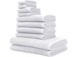 OTTO home "Inga, 3 Qualitäten, Duschtücher, Handtücher, Gästetücher, Seiftücher" 10 Walkfrottier Handtücher mit feiner Bordüre, 100% Baumwolle