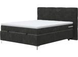 Boxbett COTTA "Kimy inkl. Bettkasten", grau (coal), B:185cm L:211cm, 92% POLYESTER (PES);8% POLYAMID (PA), Komplettbetten, Boxbett, erhältlich in den Breiten 160x200cm & 180x200cm