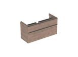 Geberit Smyle Square Waschtisch-Unterschrank 500355JR1 118,4x61,7x47cm, Holzstruktur Nussbaum hickory, 2 Schubladen