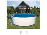 Rundpool MY POOL BWT "mit Leiter und Kartuschenfilteranlage", weiß (weiß, blau), H:120cm Ø:300cm, Schwimmbecken, Rundpool, in verschiedenen Größen