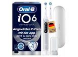 Elektrische Zahnbürste ORAL-B "iO 6", grau (grau opal), ElektrozahnbürstenB:3cm H:25cm T:3cm, Elektrische Zahnbürste, mit Magnet-Technologie, Display, 5 Putzmodi, Reiseetui, B:3cm H:25cm T:3cm