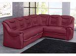 Ecksofa SIT & MORE, rot (bordeaux), B:265cm H:94cm T:215cm, Luxus-Microfaser ALTARA NUBUCK (100% Polyester);SOFTLUX-Kunstleder;NaturLEDER (echtes Rindsleder)/Korpus SOFTLUX-Kunstleder, Sofas, Ecksofa, Komfortable Sitzhöhe 46 cm, Liegefläche 148 x 198 cm bei Bettfunktion
