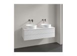 Villeroy und Boch Antao Waschtisch-Unterschrank L24150GF mit Beleuchtung, 2 Auszüge, 1200 x 360 x 500 mm, Front mit Struktur, Glossy White Lacquer / Glossy White Lacquer