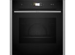 NEFF Backofen "B24FS33N0", Energieeffizienz: A+, grau (silberfarben), B:59,6cm H:59,5cm T:54,8cm, Backöfen, Schonendes Dämpfen bis 120 C & einfache Easy Clean Reinigung, Backofen