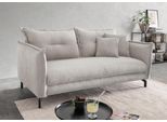 3-Sitzer HOME AFFAIRE "Lava modern & bequem, verstellbare Armlehnen, tolle Detailverarbeitung", beige (silber), B:255cm H:94cm T:110cm, 93% Polyester, 7% Polyamid, Sofas, 3-Sitzer, zwei verschiedene Fußfarben wählbar