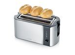 SEVERIN Toaster "AT 2590", silber (edelstahl, schwarz), B:38cm H:19cm T:18cm, Toaster, Toaster