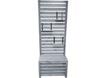 Spalier PROMADINO "für Balkon und Garten", grau, B:70cm H:180cm T:40cm, Rankhilfen, Spalier, Sitzgelegenheit und Sichtschutz, L70xT40xH180cm, Volumen: 91 Liter