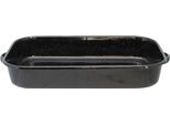 Bratpfanne ELO BASIC "Basic", schwarz (schwarz mit weißen punkten), B:23,5cm H:6cm L:43,5cm Ø:38cm, Pfannen, Bratpfanne, Auflaufform, emaillierte hohle Seitengriffe, 38 cm