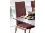 Polsterstuhl STRESSLESS "Laurel", rot (cherry paloma, eiche gekalkt), B:57cm H:105cm T:60cm, Leder PALOMA: PALOMA ist ein durchgefärbtes Semianilin-Möbelleder mit natürlicher Narbung., Stühle, Polsterstuhl, High Back, Größe L, mit abgerundeten Beinen in Eiche gekalkt