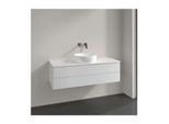 Villeroy und Boch Antao Waschtisch-Unterschrank K21050GF 120x36x50cm, Hahnloch, Waschbeckenplattenfarbe Lack, glossy white lacquer