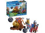 Konstruktions-Spielset PLAYMOBIL "Schusswaffe Löwenritter (72115), Knights", bunt, Spielbausteine, Kinder, Kunststoff, Konstruktions-Spielset, Made in Europe