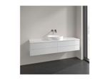 Villeroy und Boch Antao Waschtisch-Unterschrank L25050GF mit Beleuchtung, 4 Auszüge, 1600 x 360 x 500 mm, Front ohne Struktur, Glossy White Lacquer / Glossy White Lacquer