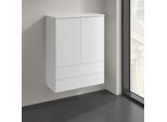 Villeroy und Boch Antao Highboard K47000GF 2 Türen, 814 x 1039 x 356 mm, Front ohne Struktur, Glossy White Lacquer / Glossy White Lacquer