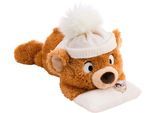 Kuscheltier NICI "Winter, Bär Capiccino mit Kissen 35cm liegend", braun, Plüschfiguren, KinderH:16cm, Plüsch, Polyester, Kuscheltier, H:16cm