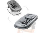 Babywippe HAUCK "Highchair Bouncer, Dark Grey Melange", Baby, grau (dunkelgrau), Baumwolle, Kunststoff, Polyester, Babywippen Babywippe, für Alpha+, Beta+, Arketa