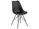 Carryhome Stuhl, Schwarz, Kunststoff, Rundrohr, 48.5x85.5x54 cm, Reach, Typenauswahl, Esszimmer, Stühle, Esszimmerstühle, Vierfußstühle
